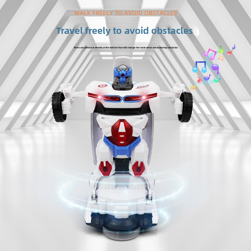 Transforming and Rotating Toy Car Robot