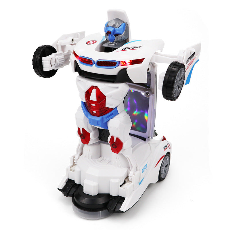 Transforming and Rotating Toy Car Robot