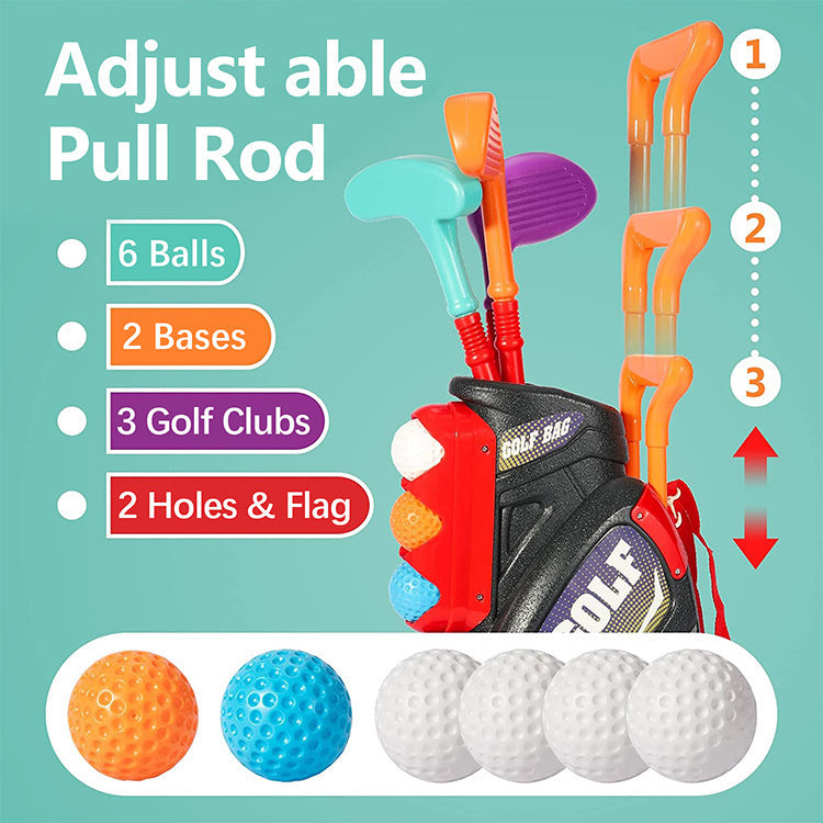 Children's Golf Toy Set with Portable Backpack