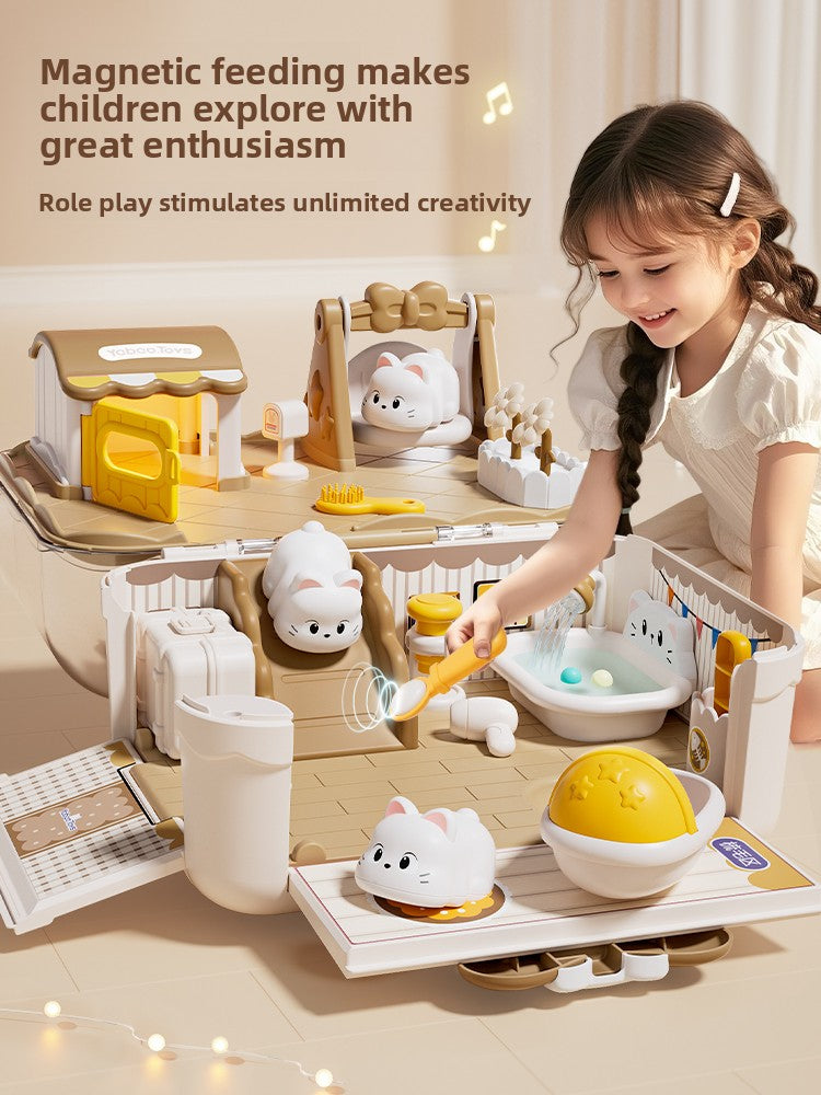 Kittens Pet House With Functioning Lights