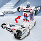 Transforming and Rotating Toy Car Robot