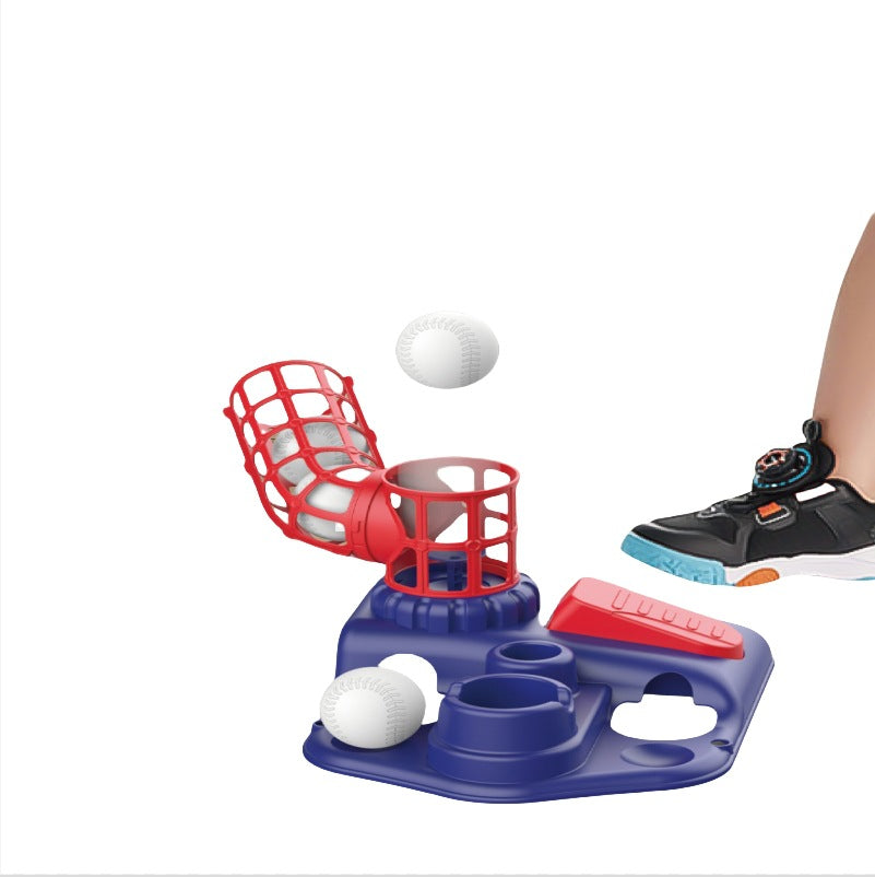Children's Pedal Baseball Launcher Training Set