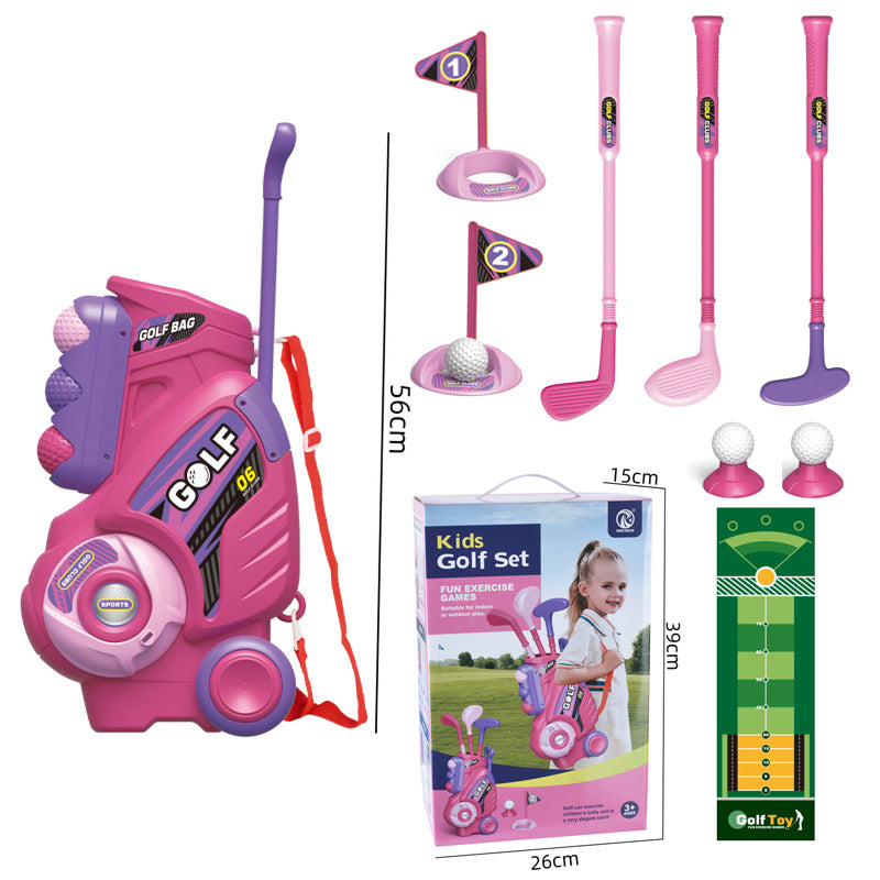 Children's Golf Toy Set with Portable Backpack