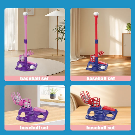 Children's Pedal Baseball Launcher Training Set